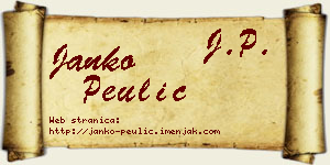 Janko Peulić vizit kartica